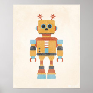 Poster de robot vintage