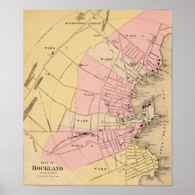 Poster de Rockland, Maine 1885 (Devant)