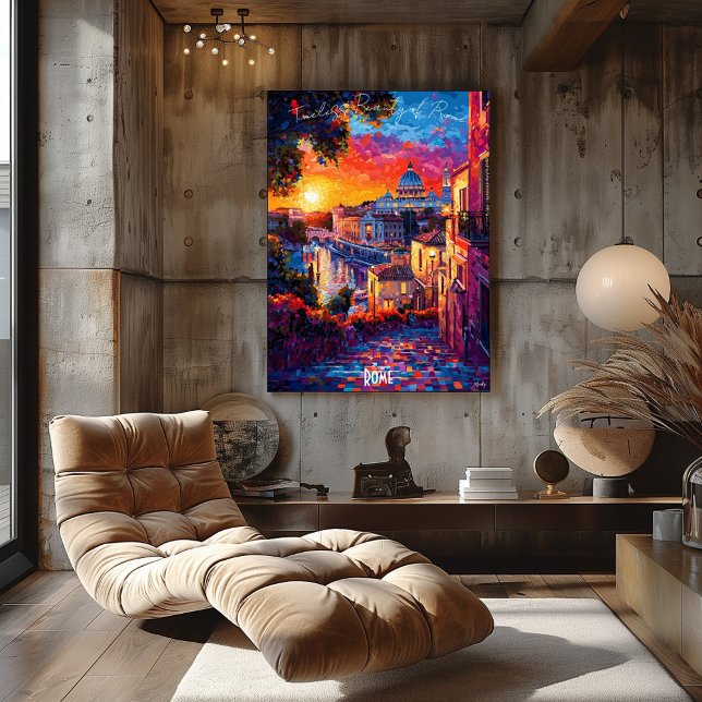 Poster de Rome City Skyline - Art italien historiq (Créateur téléchargé)