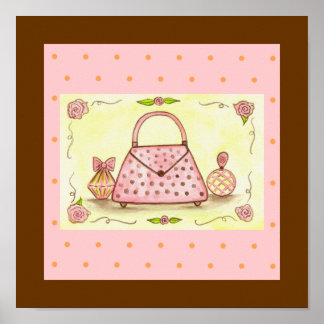 Poster de Rose de la bouteille de parfum Pretty Ro