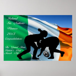 Poster de rugby Irlande