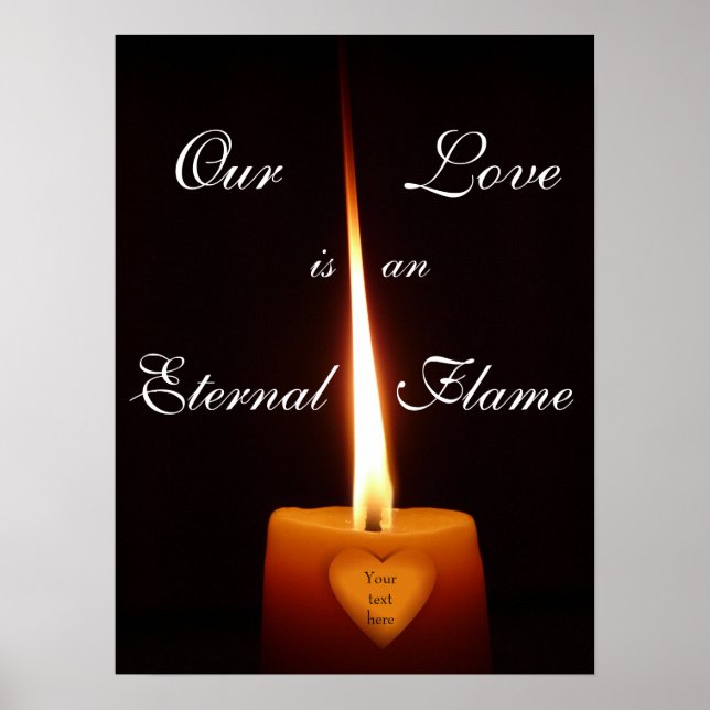 Poster de Saint Valentin - Flamme éternelle (Devant)