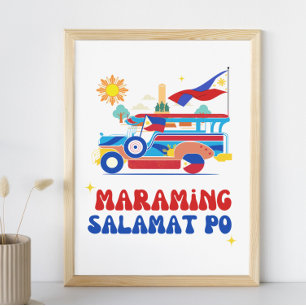 Poster de Salamat Maraming Art Mur Philippin