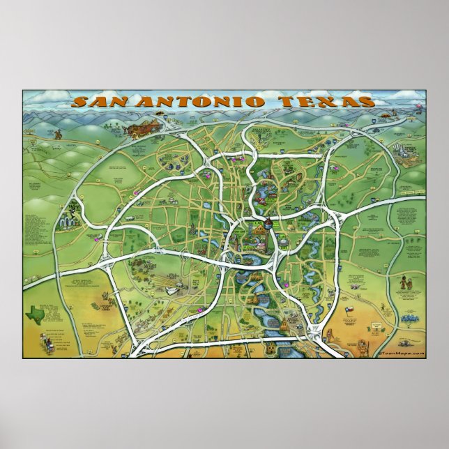 Poster de San Antonio Texas (Devant)