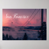 Poster de San Francisco avec Golden Gate Bridge