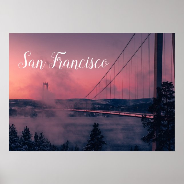 Poster de San Francisco avec Golden Gate Bridge (Devant)