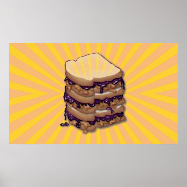 Poster de sandwiches au beurre d'arachide et à la  (Devant)