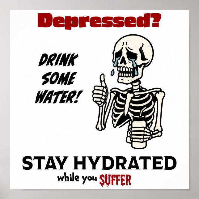 Poster de santé mentale amusant - Imprimer foncé (Devant)