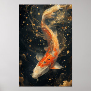 Poster de saut en carpe de culture traditionnelle 