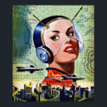 Poster de science-fiction rétro<br><div class="desc">Au fil des ans,  la science-fiction a pris de nombreuses formes et suscité l'imagination. Ce design de science-fiction rétro d'années passées est une façon intéressante de voir comment les choses peuvent évoluer. Ce design de science-fiction rétro a l'air génial sur cette affiche. Parfait pour vous-même ou comme cadeau</div>