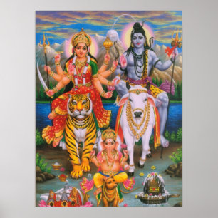 Poster de Shiva Parvati Ganesha