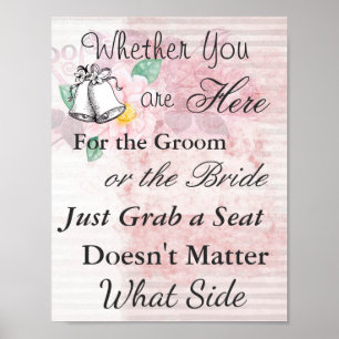 Poster de siège pour Mariage, thème Floral Vintage