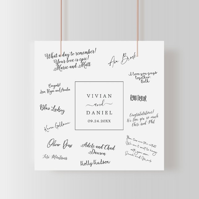 Poster de signature minimaliste Mariage (Créateur téléchargé)
