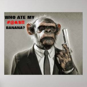 Poster de singe en colère