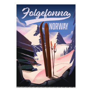 Poster de ski de Folgefonna norway.