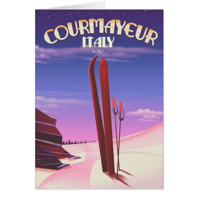 poster de ski italien Courmayeur (Devant)