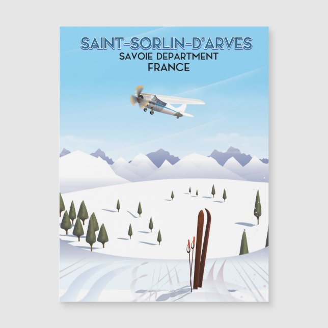 Poster de ski Saint-Sorlin d'Arves France (Devant)