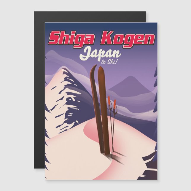 poster de ski shiga kogen japon (Devant / Derrière)