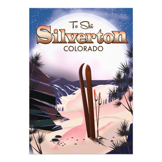 poster de ski Silverton Colorado (Devant)