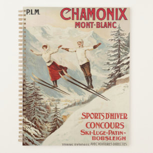 Poster de ski Vintage de Chamonix Mont Blanc