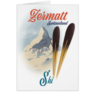 poster de ski vintage Zermatt Suisse
