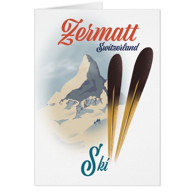 poster de ski vintage Zermatt Suisse (Devant)
