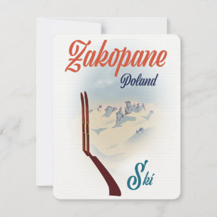 poster de ski Zakopane Pologne