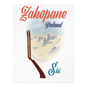 poster de ski Zakopane Pologne