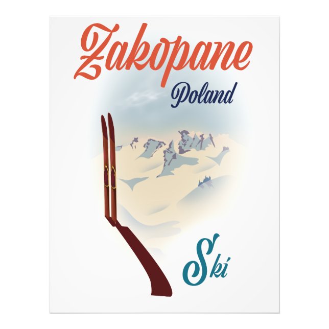 poster de ski Zakopane Pologne (Devant)