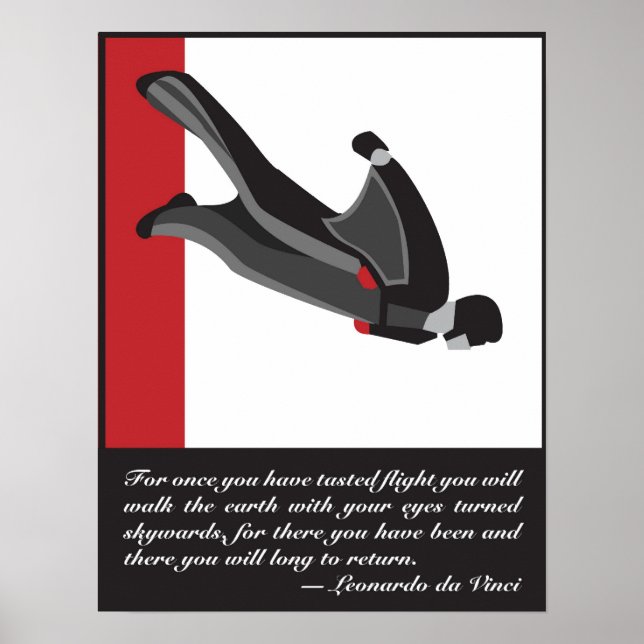 Poster de SkyDive en combinaison ailée (Devant)