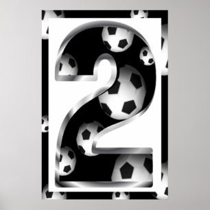 Poster de soccer numéro 2 personnalisé