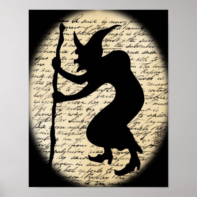 Poster de sorcière éffrayante (Devant)