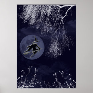 Poster de sorcière et de lune