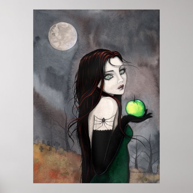 Poster de sorcière gothique veuve de l'Imaginaire (Devant)