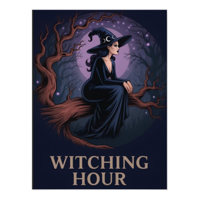 Poster de sorcière Lune (Devant)