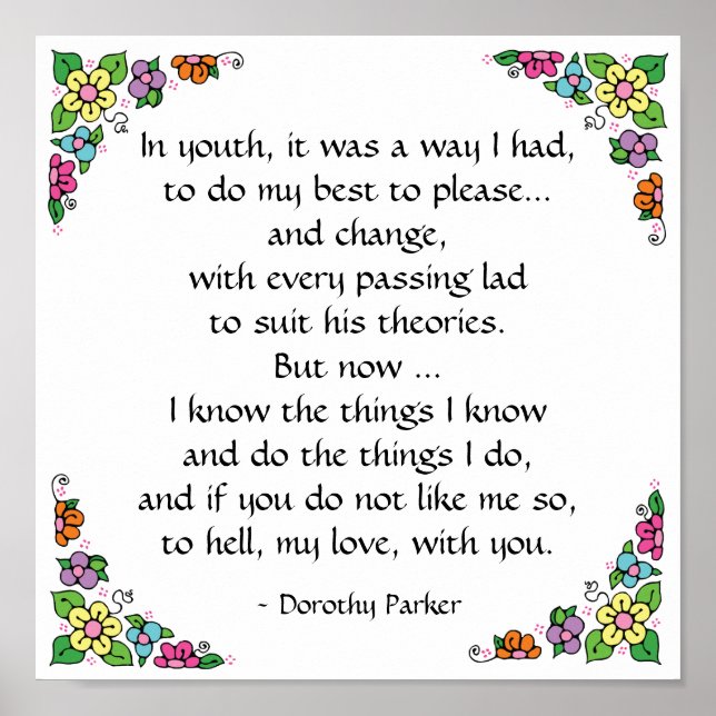Poster de soumission Dorothy Parker par SRF (Devant)