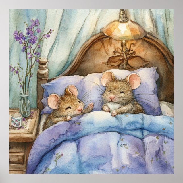 Poster de souris au coucher (Devant)