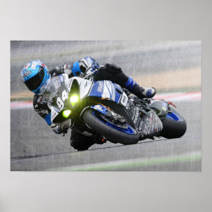Poster de sport extrême : Guy sur Motocross Bike