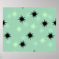 Poster de Starbursts de Jade et Mint Atomique