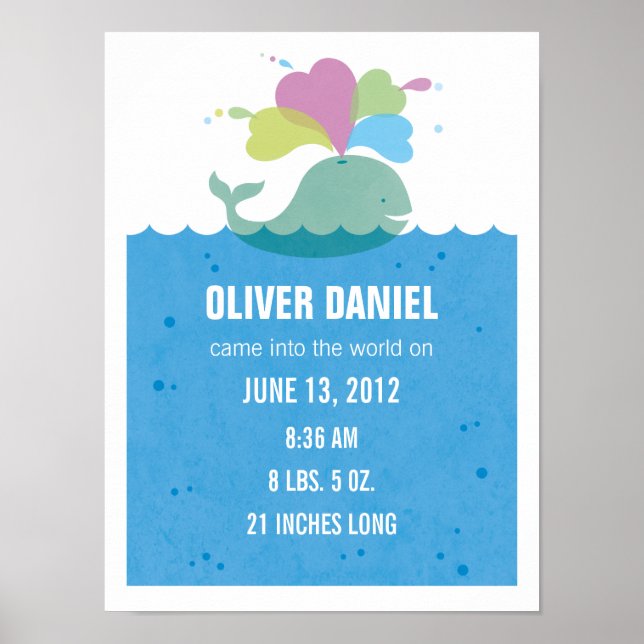 Poster de statistiques sur la naissance de la bale (Devant)