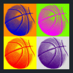 Poster de style rétro de Basketball Art Pop Quatre<br><div class="desc">Classic Style Pop Art Sport Affiches</div>