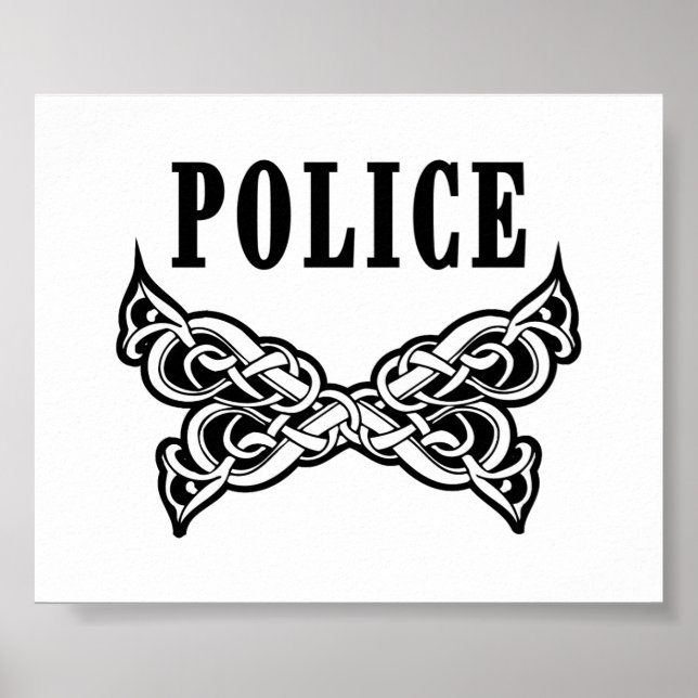 Poster de tatouage de la police (Devant)
