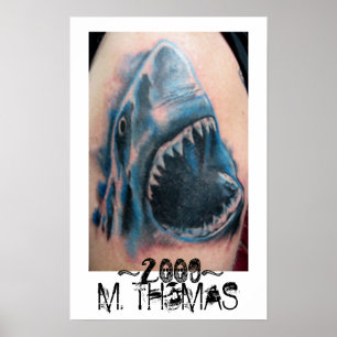Poster de tatouage de requin
