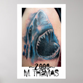 Poster de tatouage de requin