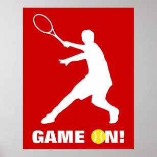 Poster de tennis avec devis personnalisé   Jeu sur