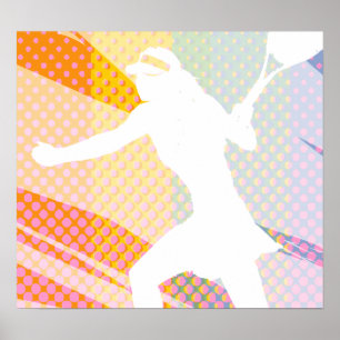 Poster de tennis avec photo tennisbabe