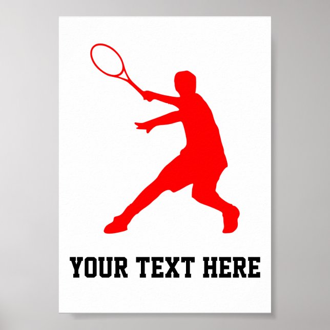 Poster de tennis personnalisé pour la chambre des  (Devant)