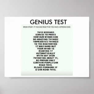 Poster de test génial avec texte pour tester votre