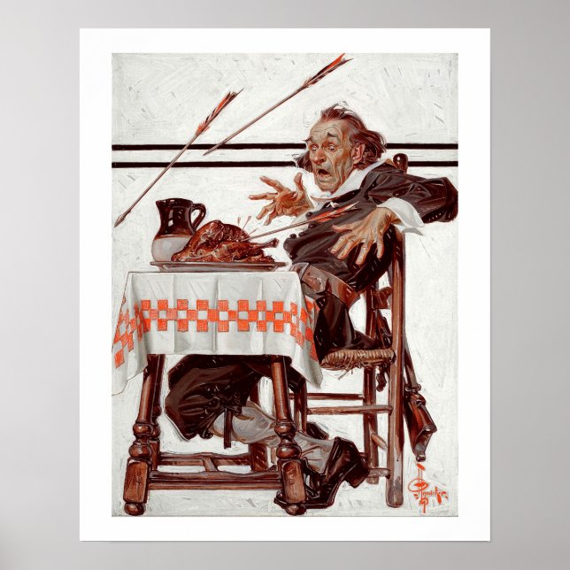 Poster de Thanksgiving Humorisore Vintage Art (Devant)