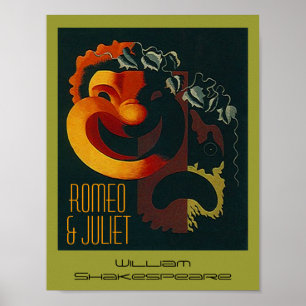 Poster de théâtre Romeo & Juliet William Shakespea